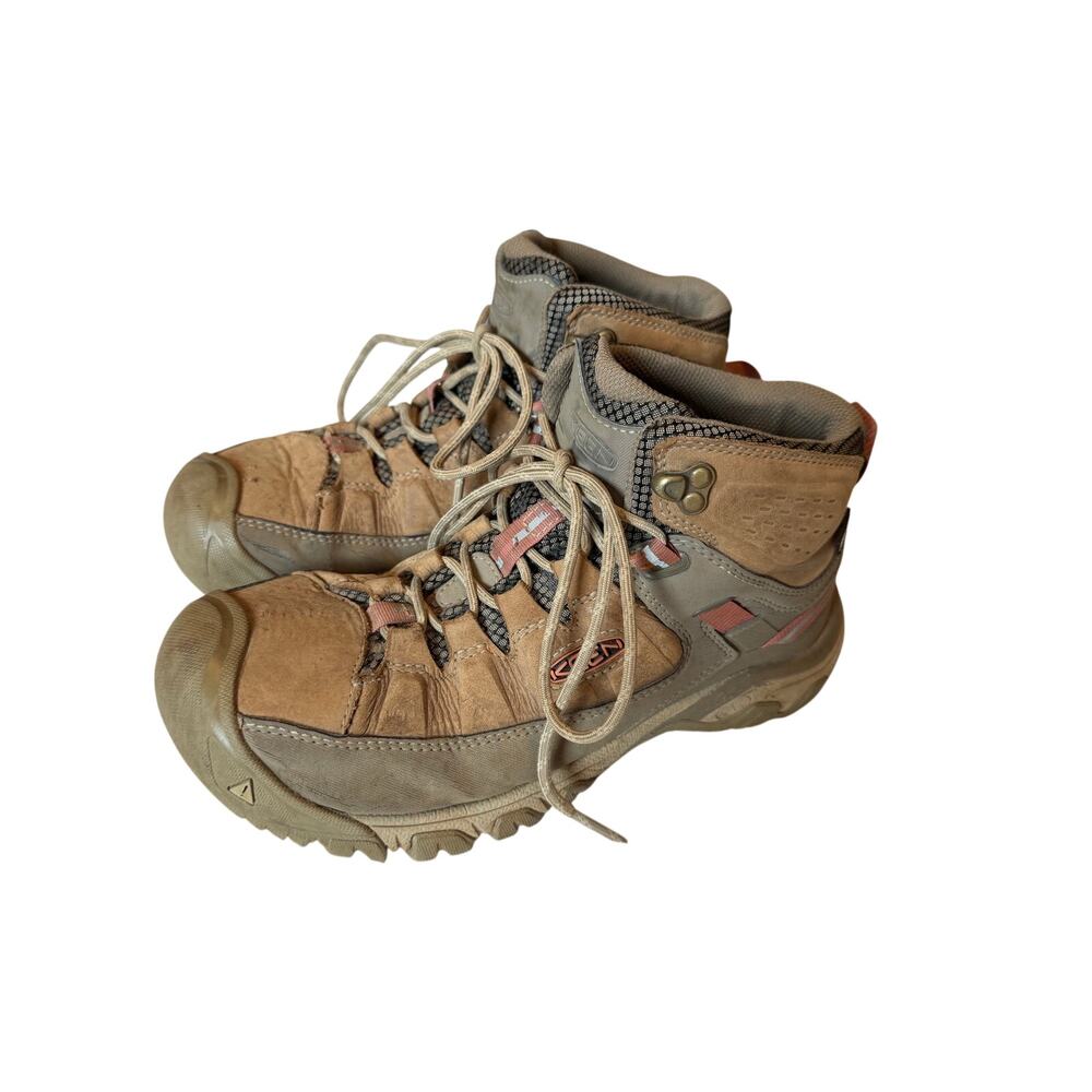 Keen Hiking Boots Pink Brown Suede Lace Women's 9.5 Hiking Outdoor Granola Girl